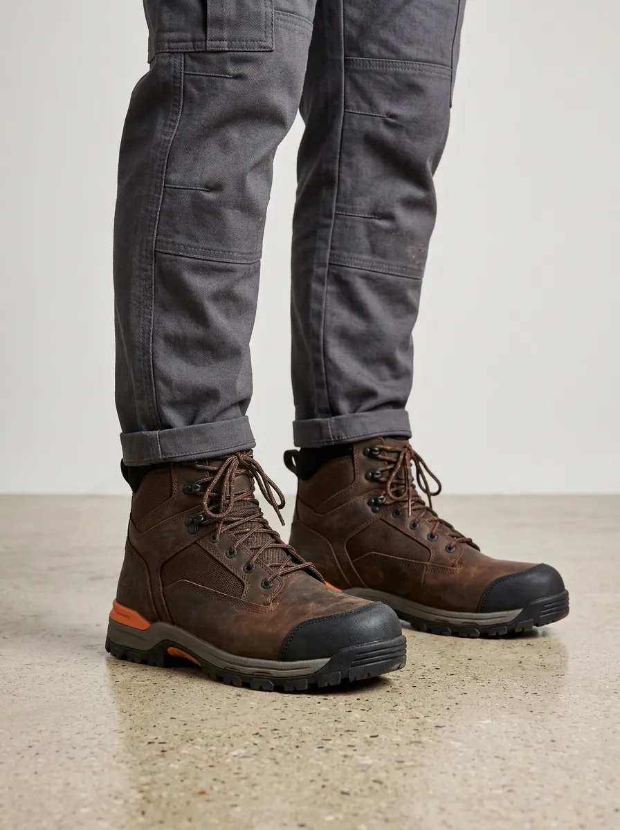 Men's Waterproof Construction Worksite Work Boots