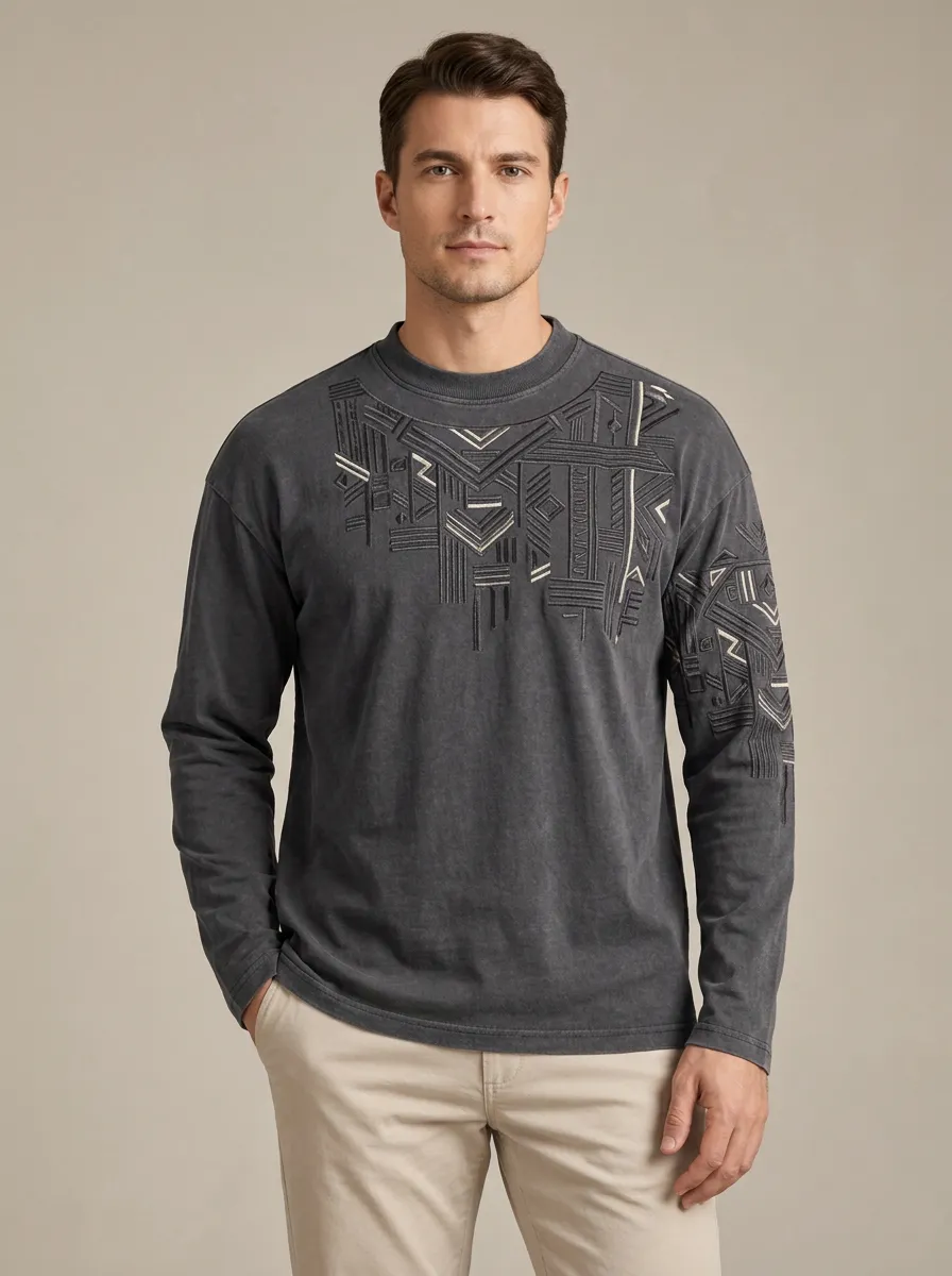 Men's Long Sleeve Understated Style Shirt