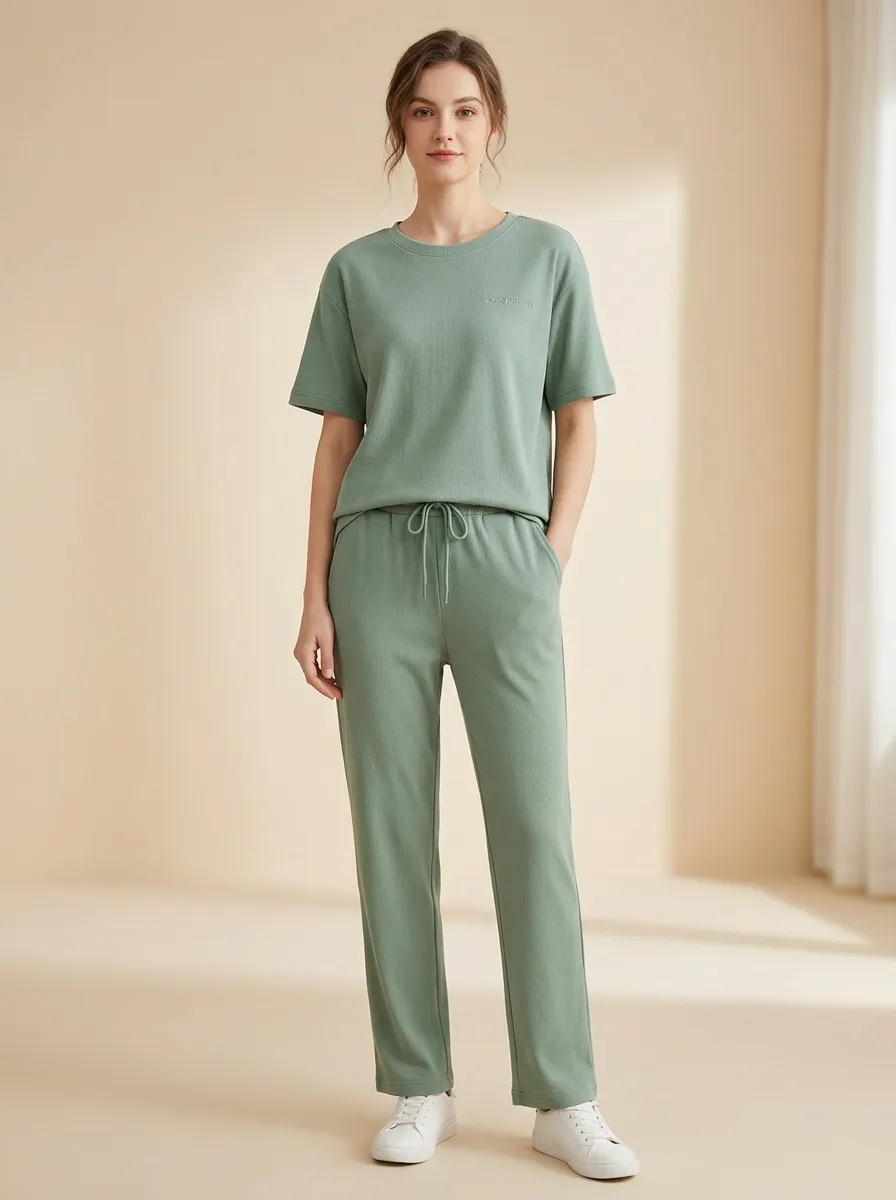 Ribbed Knit Loungewear Set