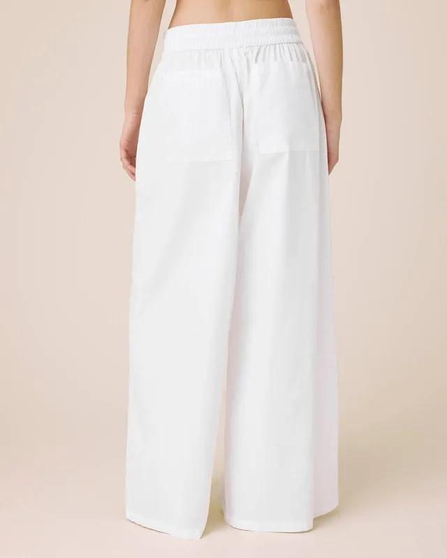 Casual Simple Poplin Pants