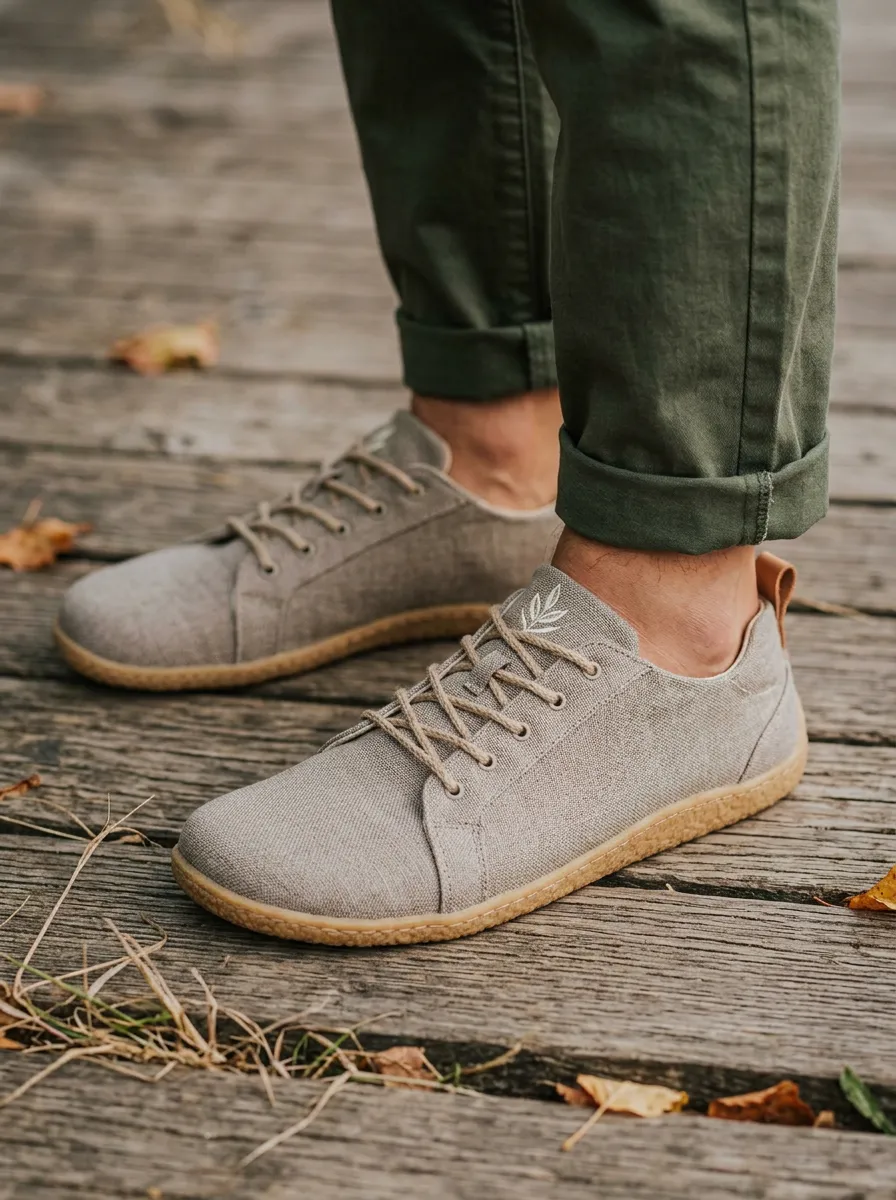 Winter-Ready Minimalist Leaf Silhouette Unisex Barefoot Shoes