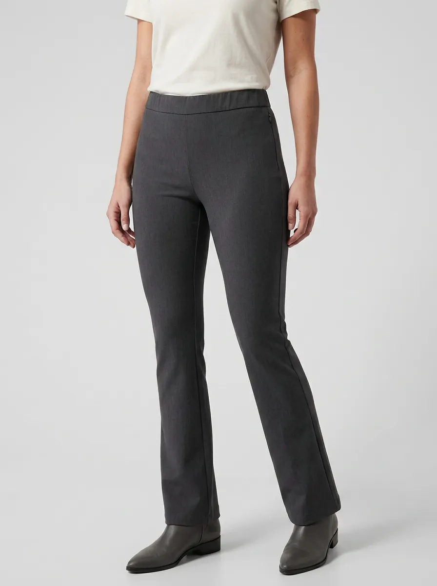 Clean-Look Mid-Rise Stretch Women's Stretch Mid-Rise Pants