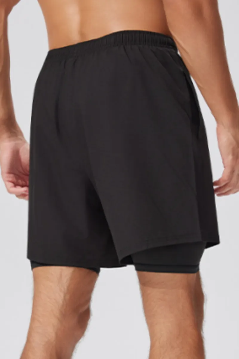 Quick Dry Drawstring Side Pocket Athletic Shorts