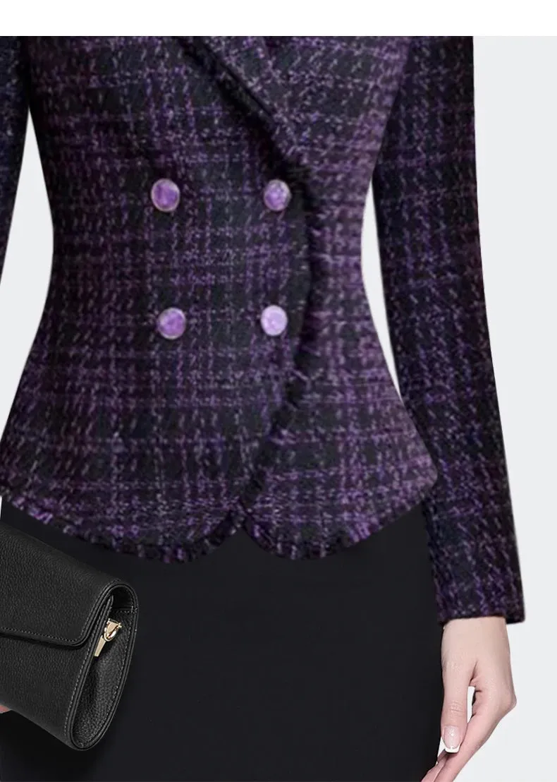 Plaid Slim Fit Blazer