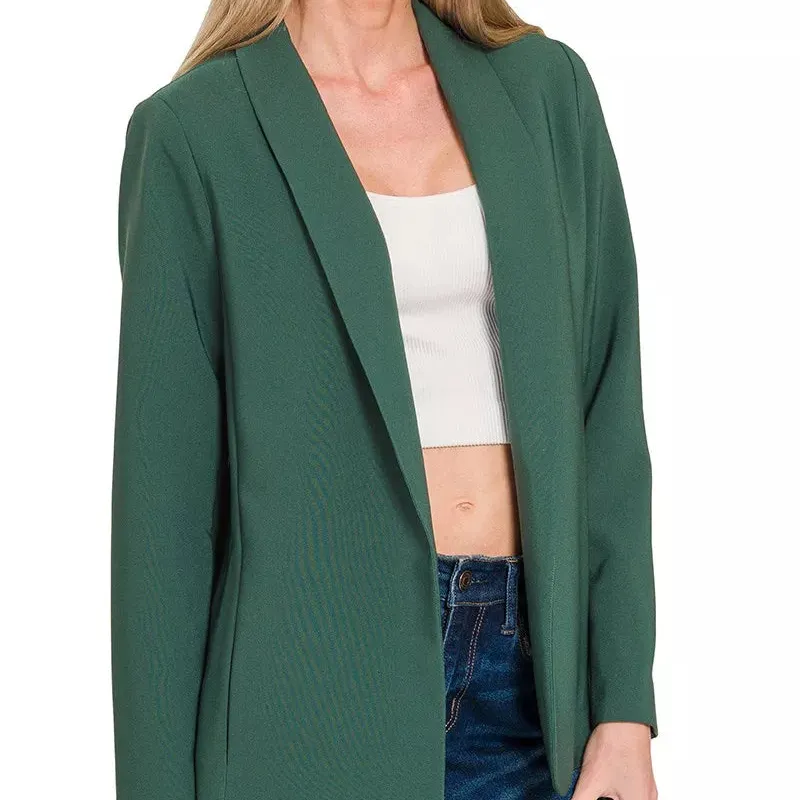 Classic Long Sleeve Refined Tailored Blazer