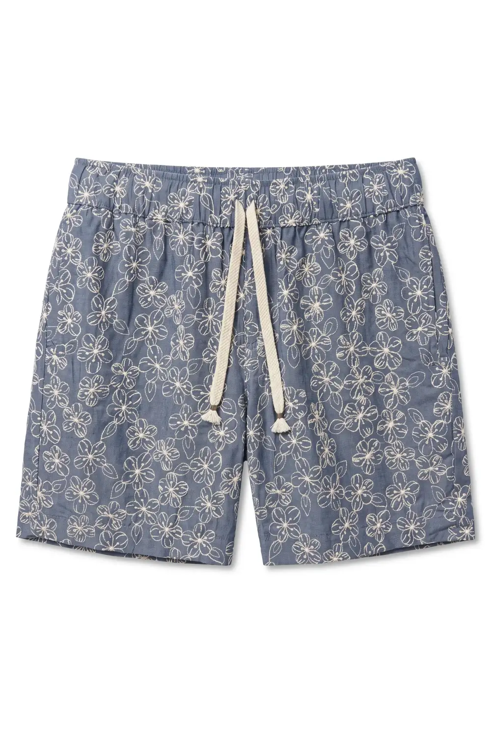 Men's Embroidered Woven Drawcord Shorts