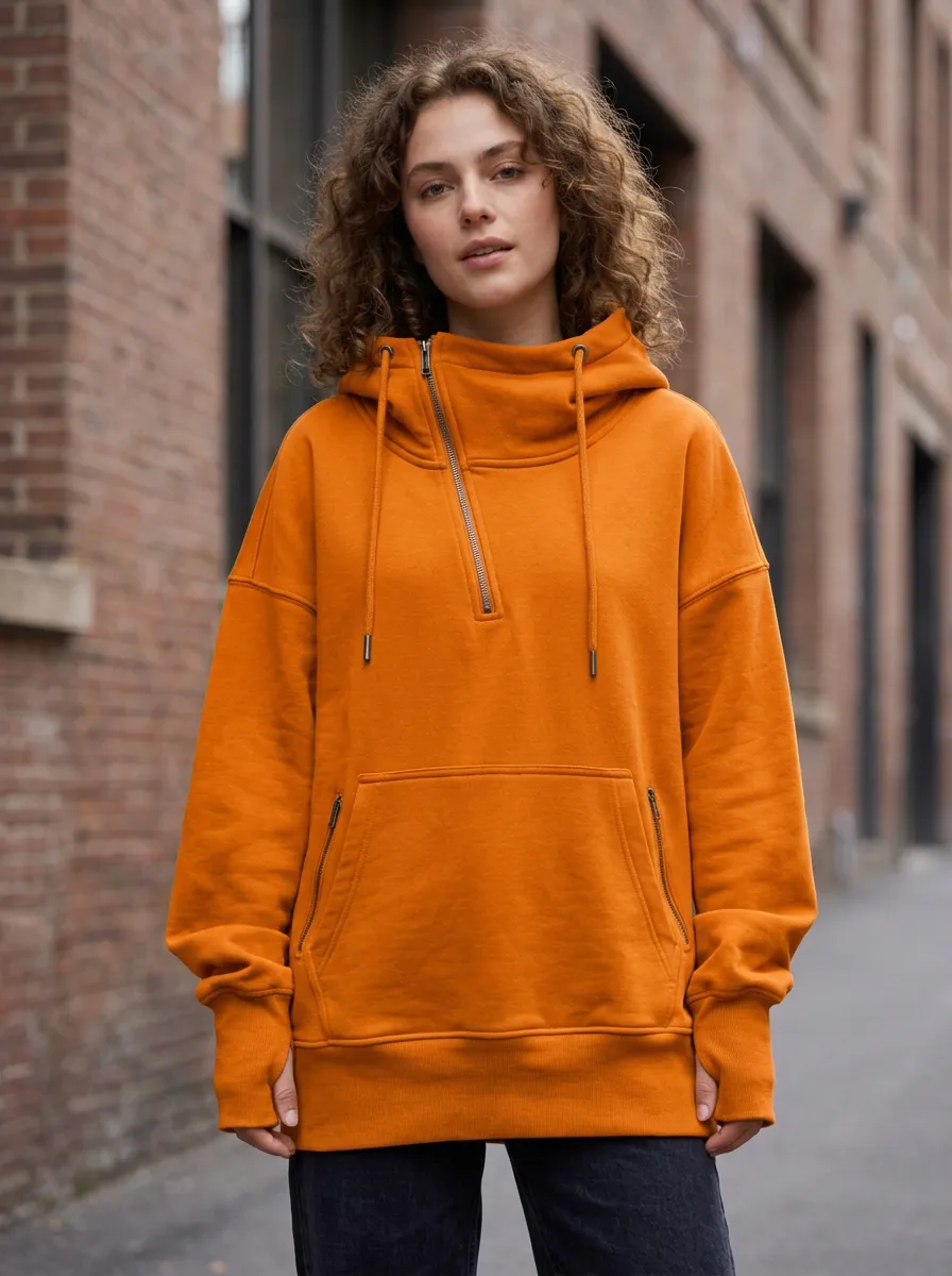 Unisex Side Zip Move Easy Pullover Hoodie
