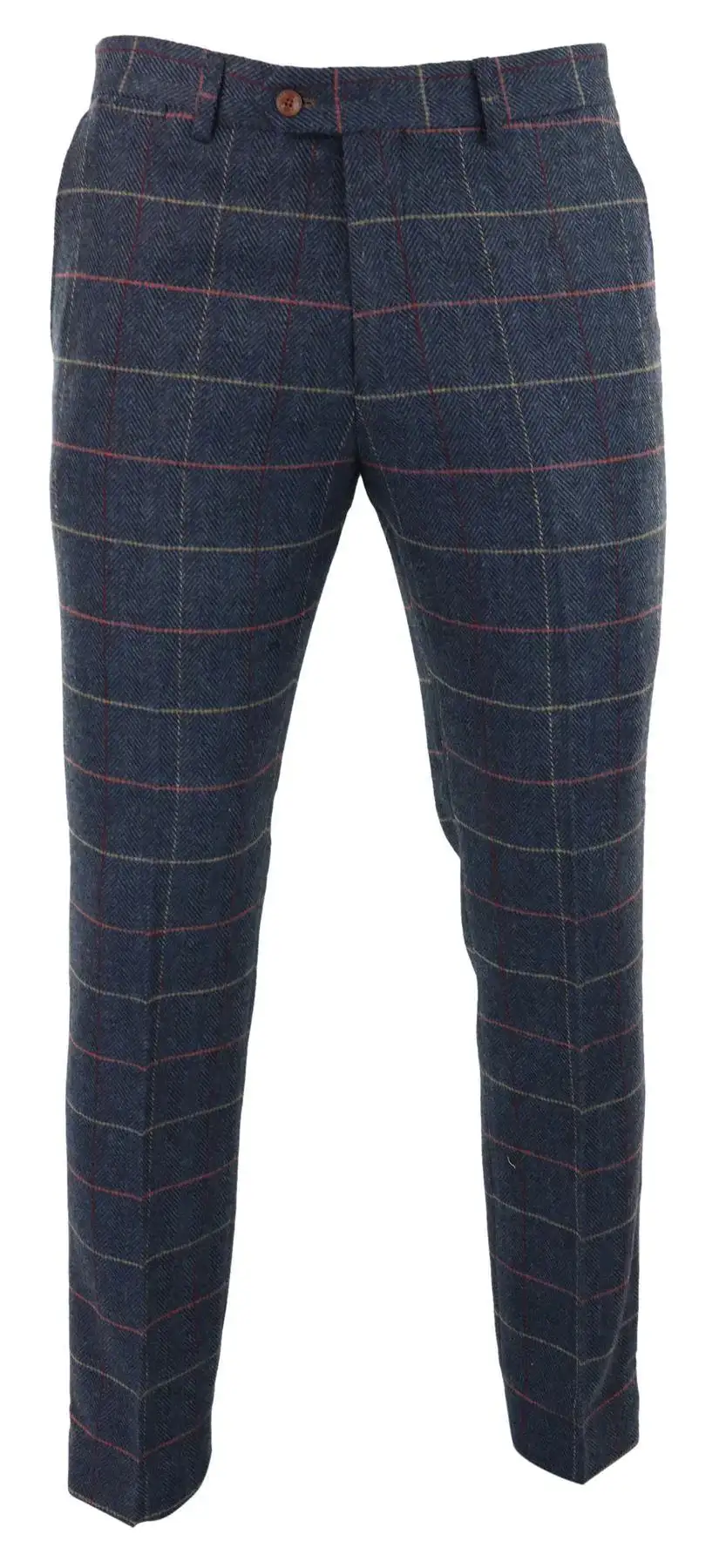 Wine Trousers Check Herringbone