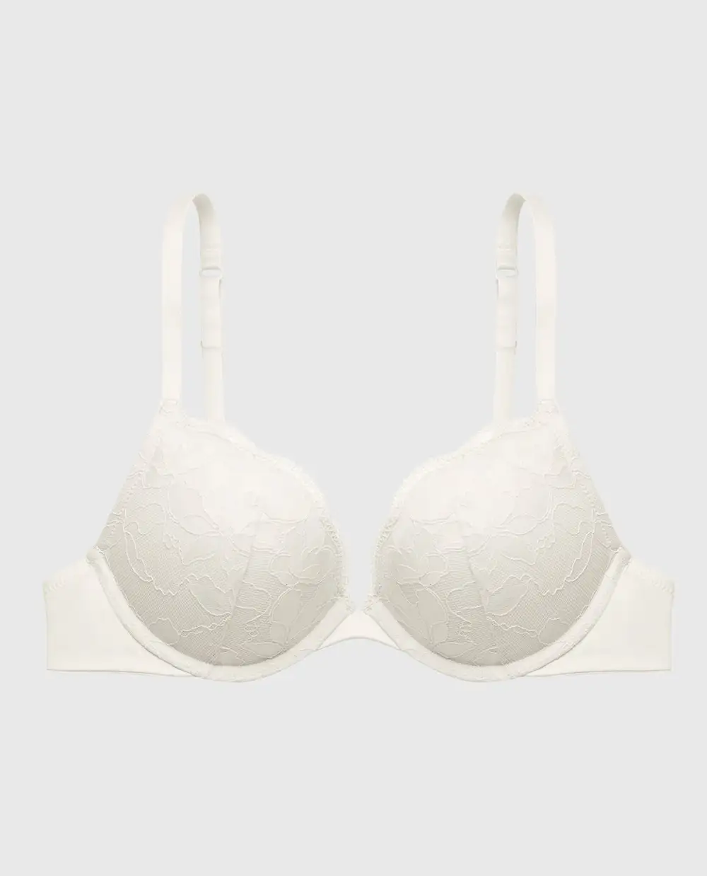 Classic Push Up Plunge Bra With Charmed Lace
