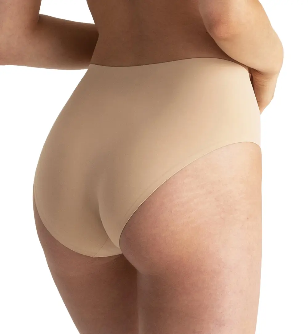 High-Waist Seamless Cotton Bikini Brief Panty
