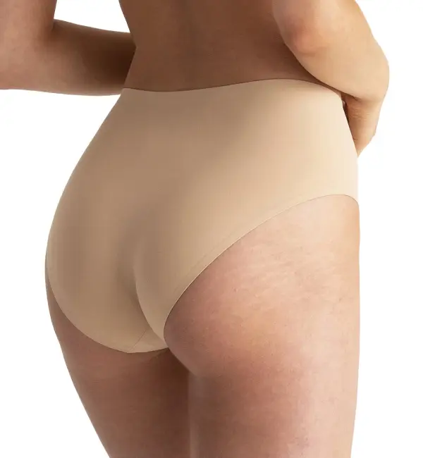 High-Waist Seamless Cotton Bikini Brief Panty