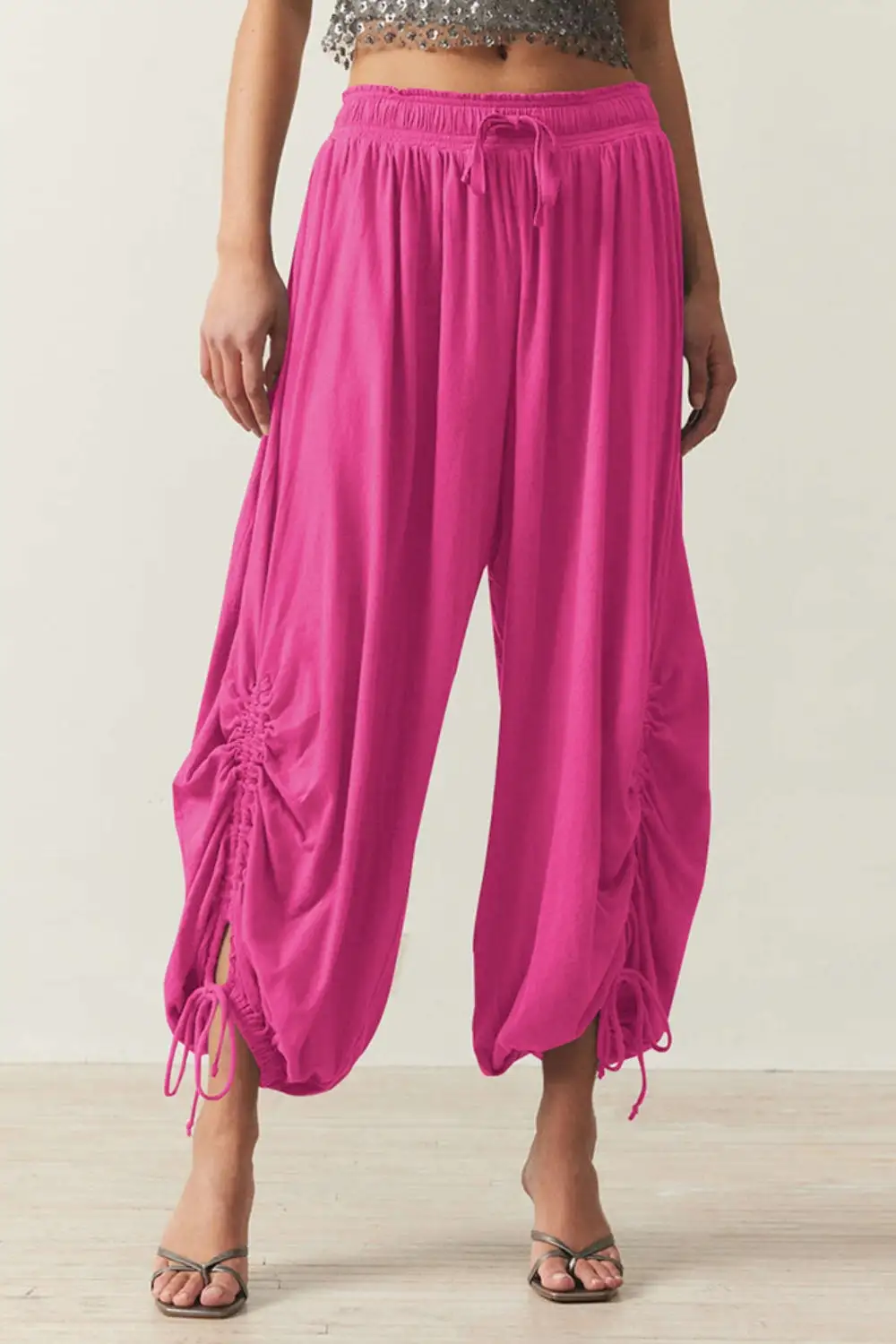 Everyday Drawstring Ruched Pants