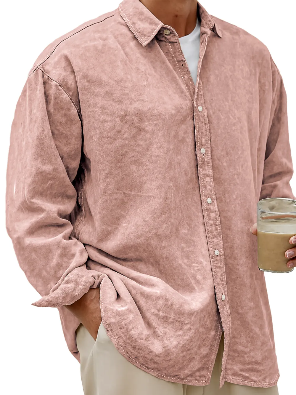Lyocell Blend Long Sleeve Shirt