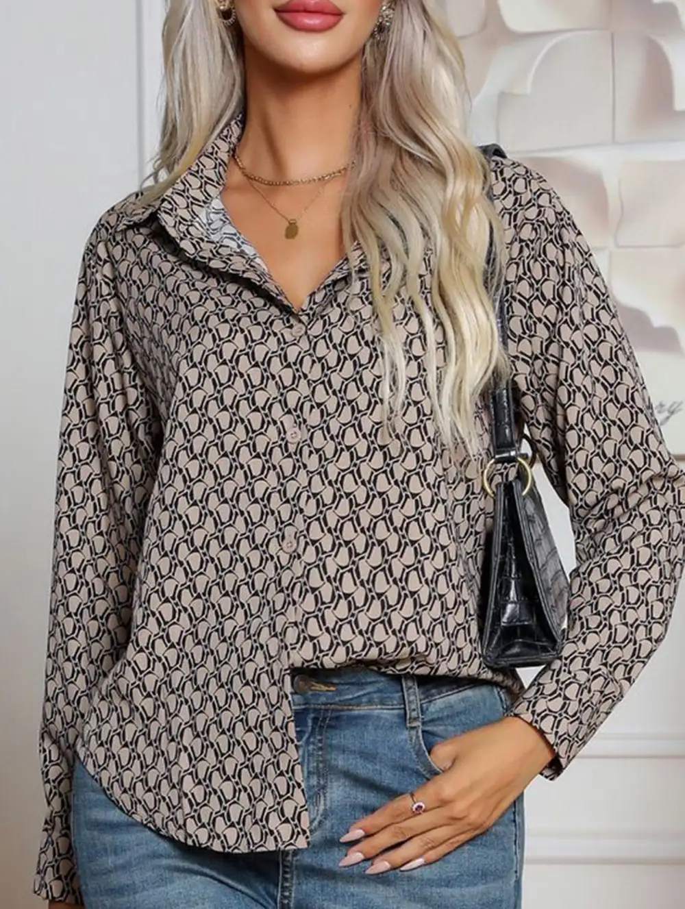 Geometric Print Soft Top