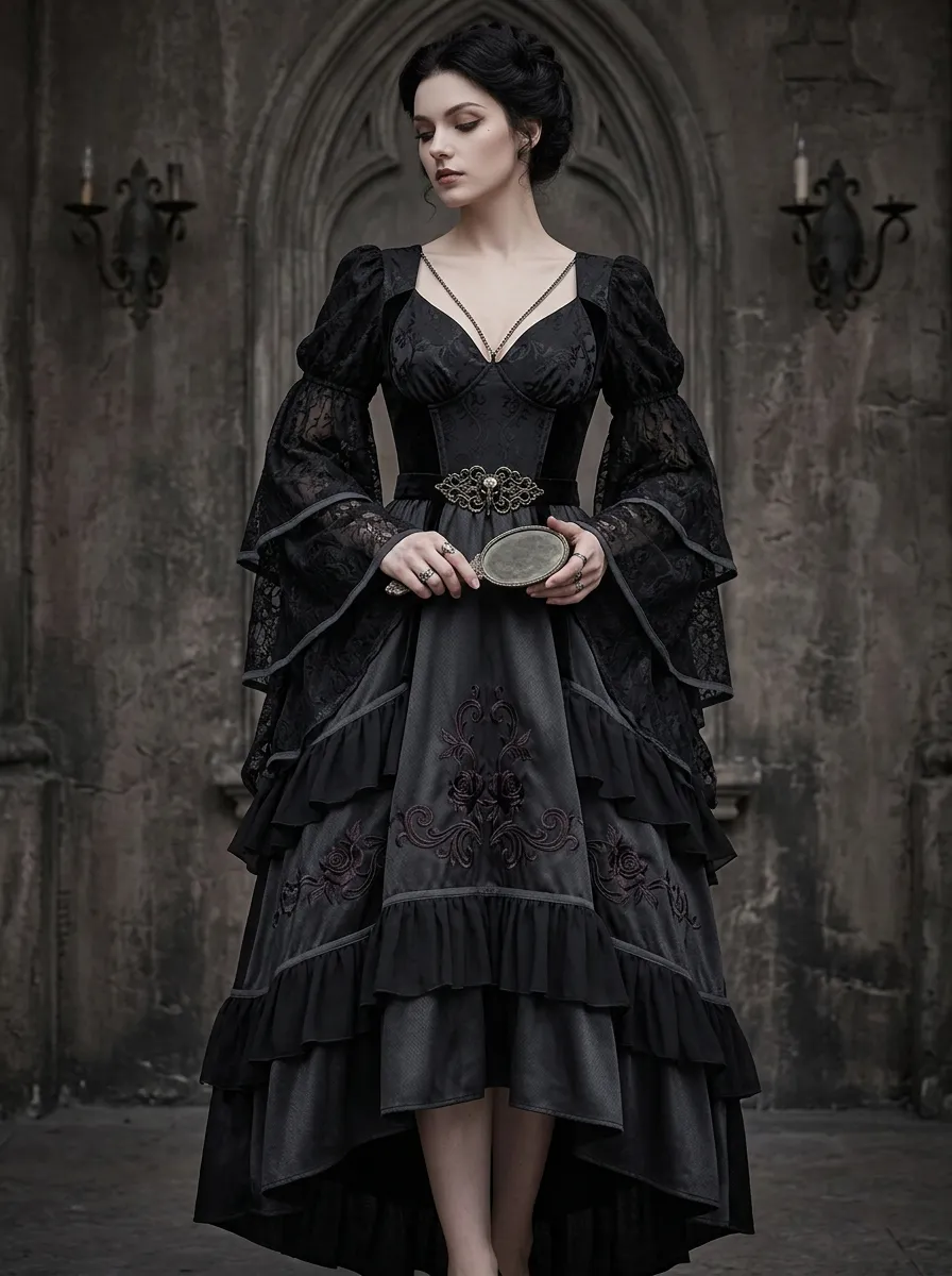 Punk Rose Victorian Lace Alternative Look Women's Gothic Dress