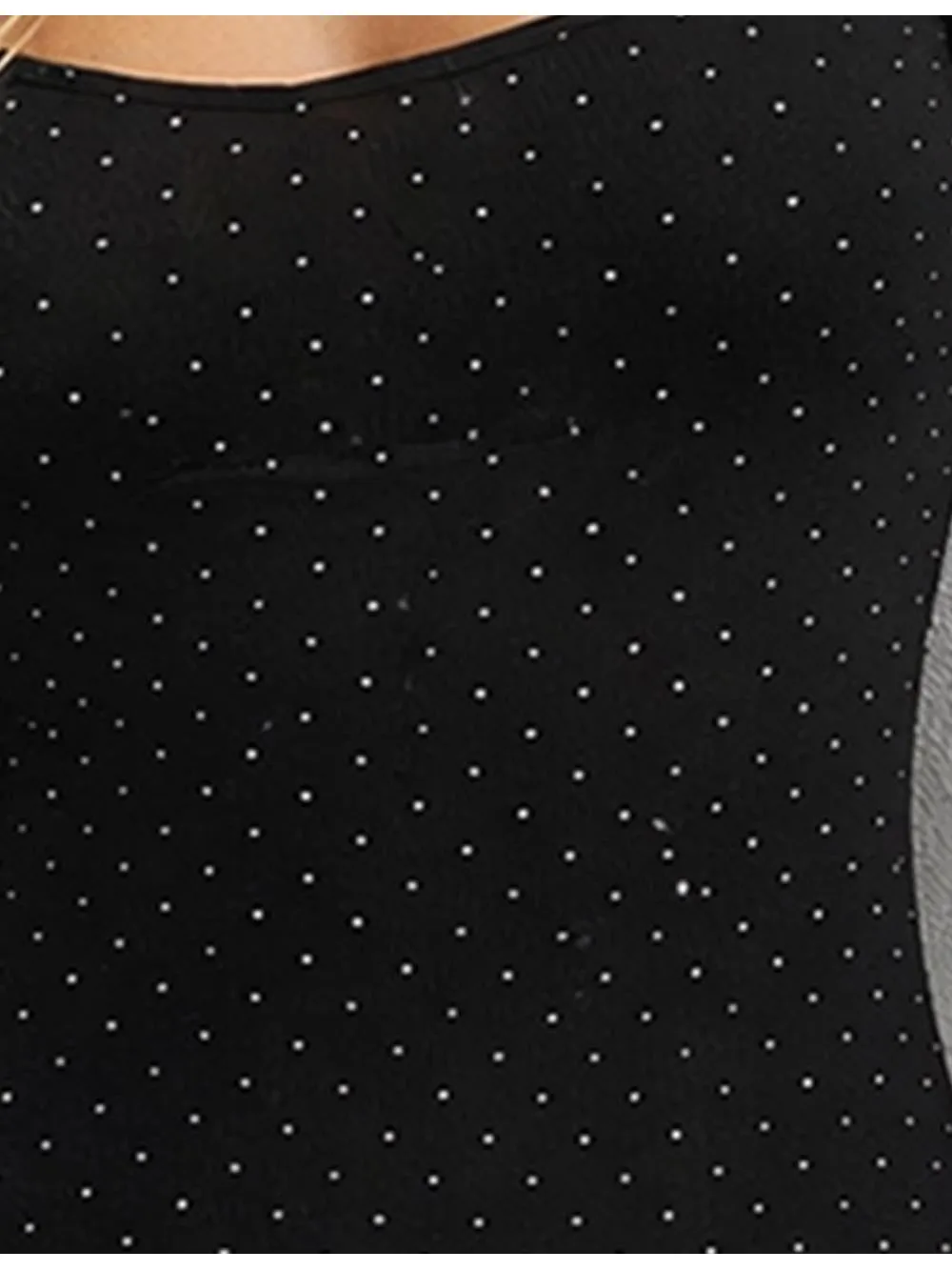 Rhinestone Square Neck Flared Sleeves Chic Mini Dress
