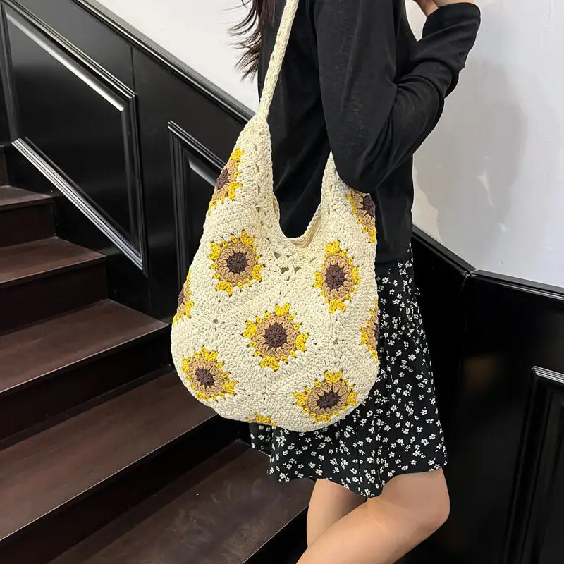 Everyday Woven Roomy Casual Shoulder Bag