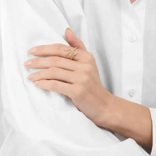 Snake Serpent Crystal Fashion Ring