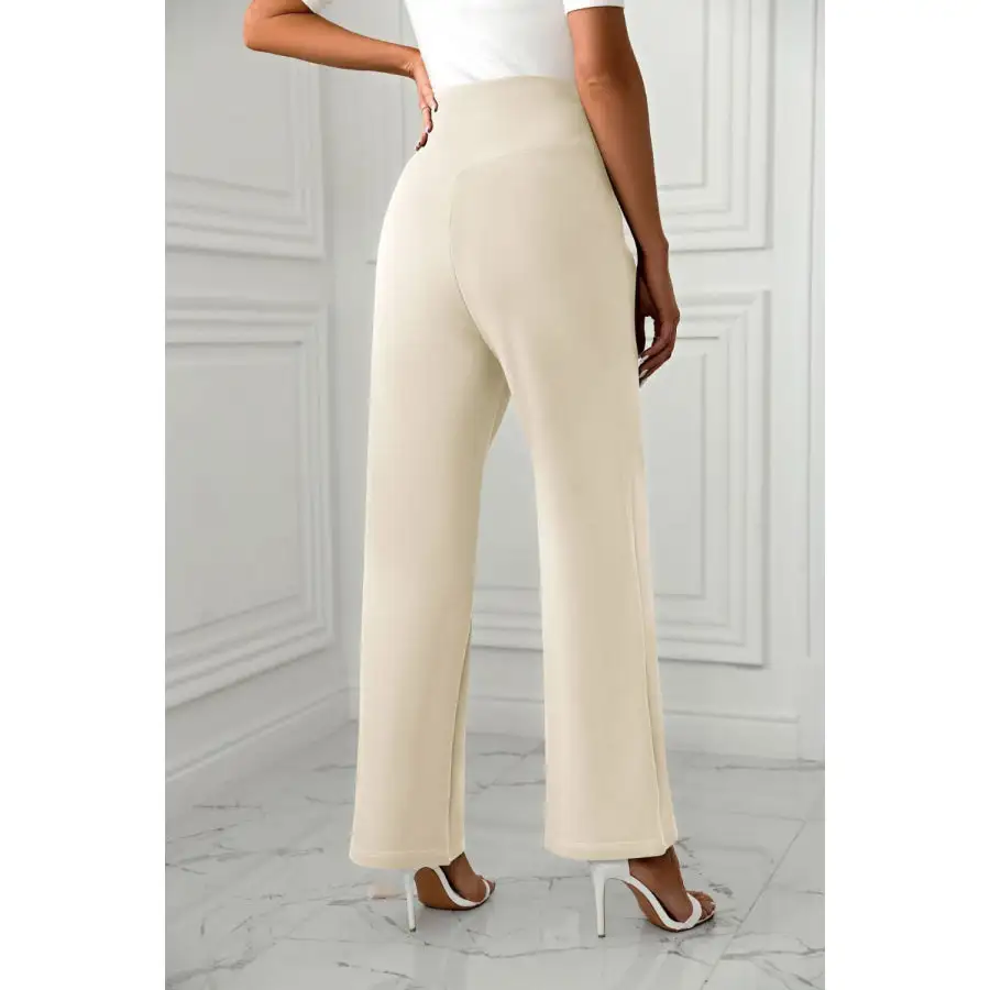 High Waist Straight Leg Pants