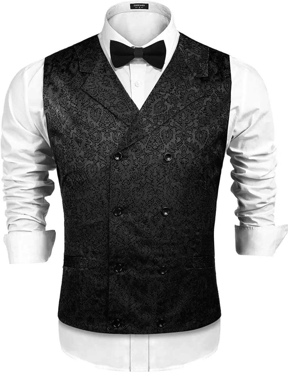 Clean Seamed V-Neck Suit Vest