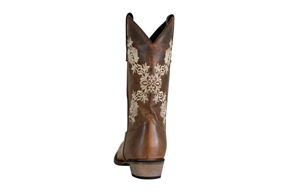 Stitched Round Toe Men's Western Boots