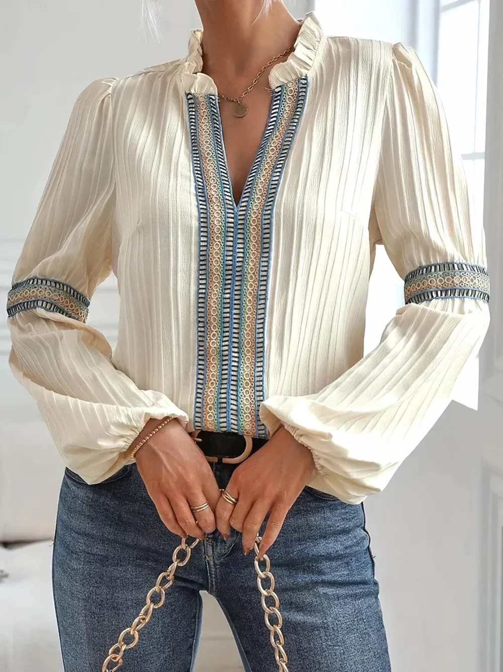 Relaxed Embroidered Blouse