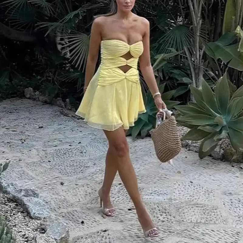 Strapless Cutout Mini Dress