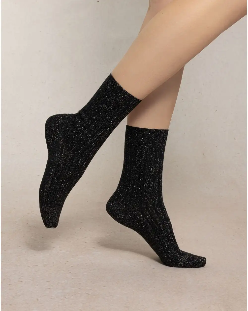 Ribbed Sparkly Socks