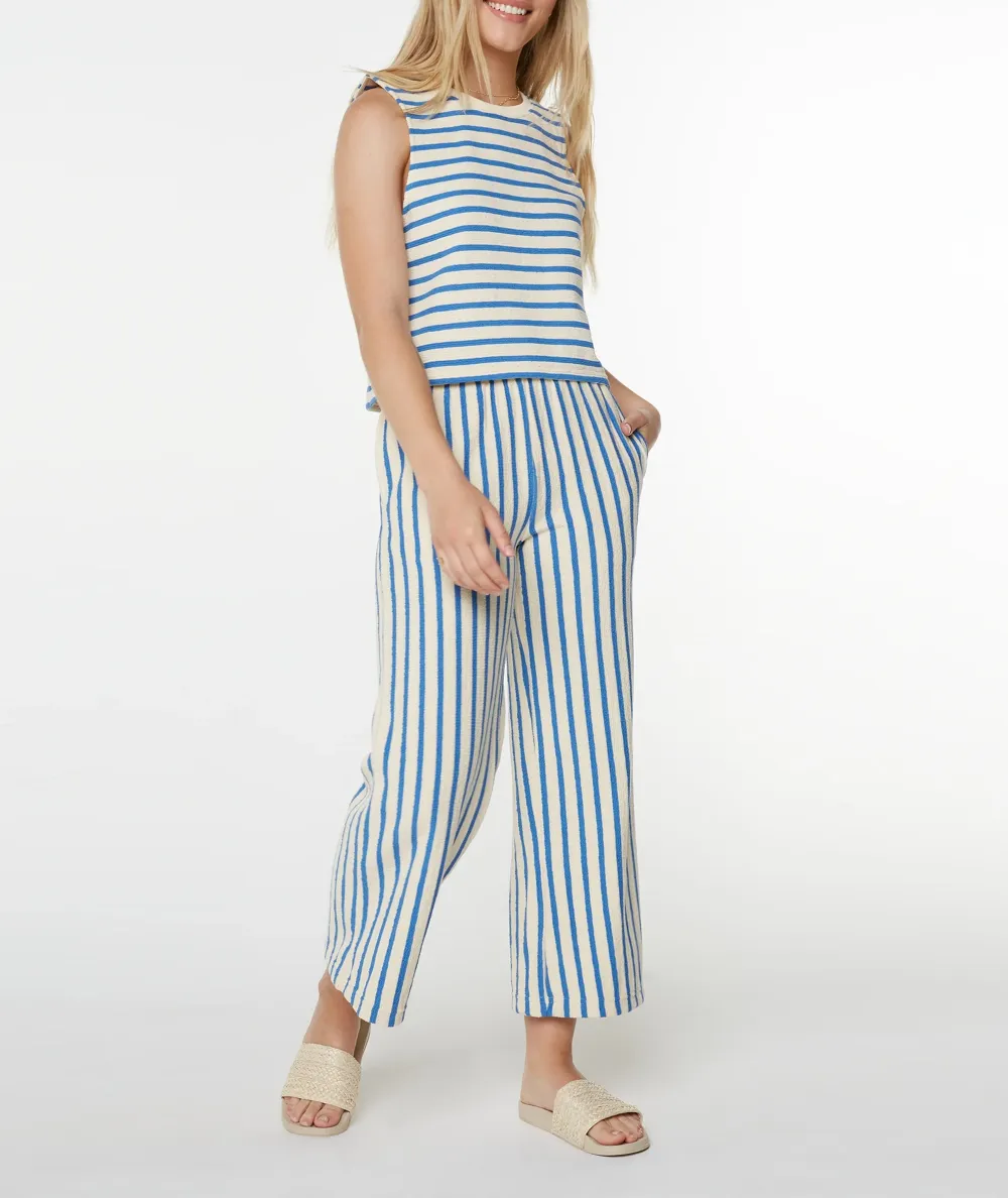 Jacquard Dye-Striped Nine-Inch Pants