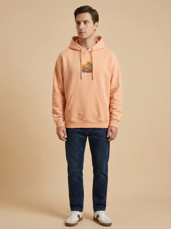 Men's Everyday Nature Lover Sunset Mountain Landscape Print Hoodie