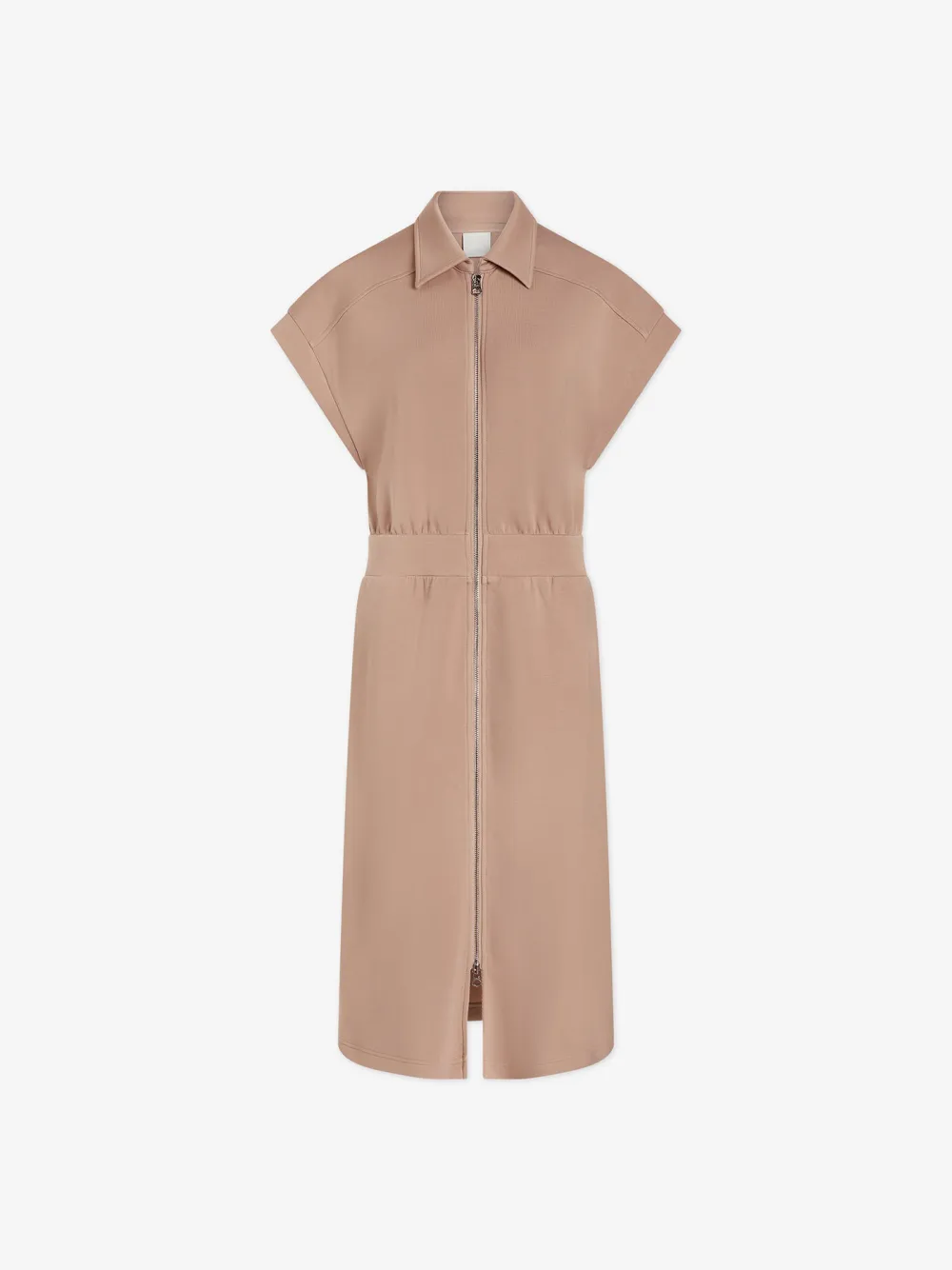 Mid-Waist Zip-Through Dress