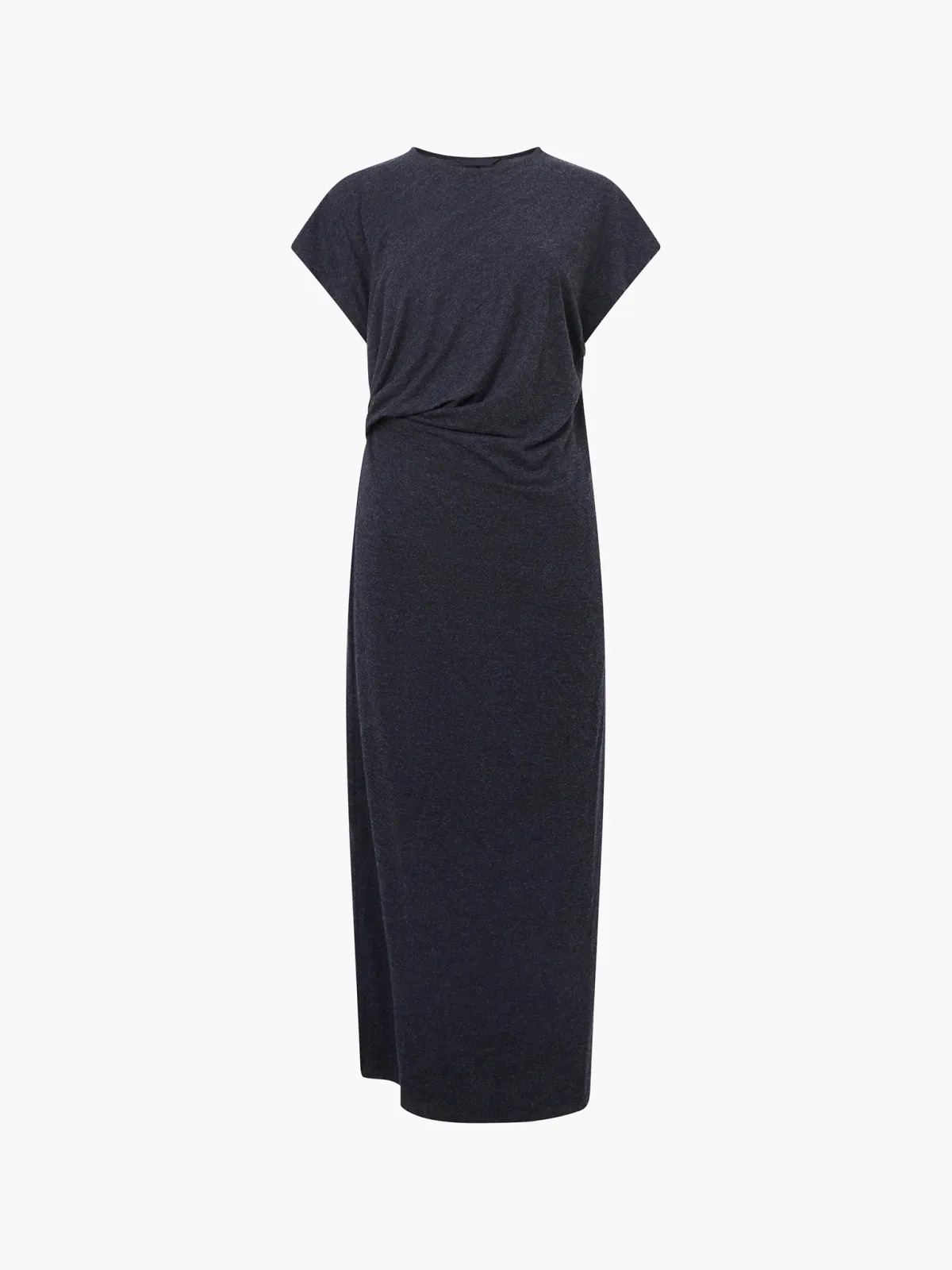 Soft Knit Boat Neck Solid Dress