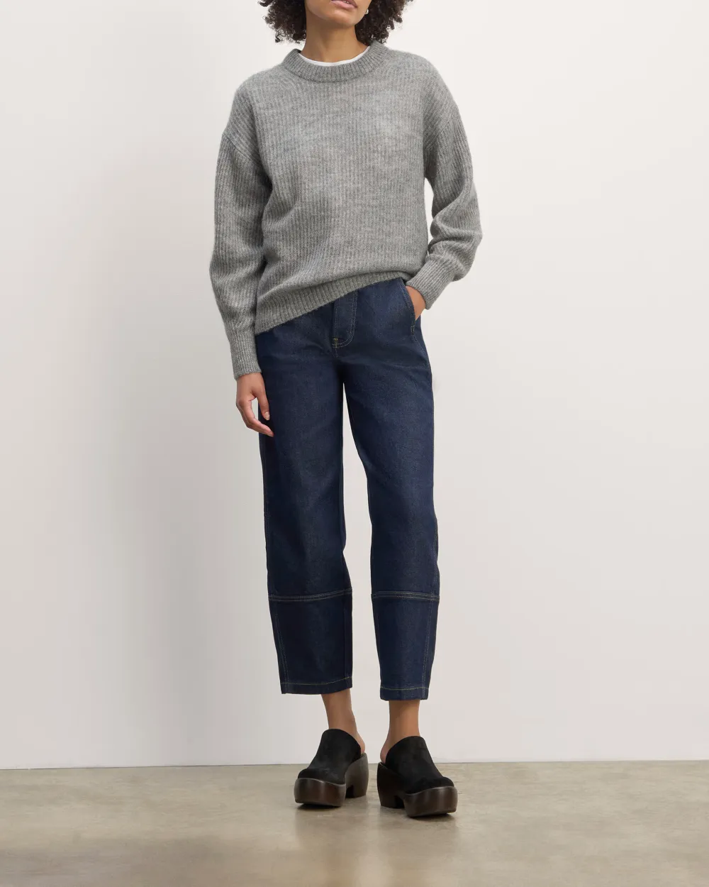 Heather Stone Grey Cashmere Sweater