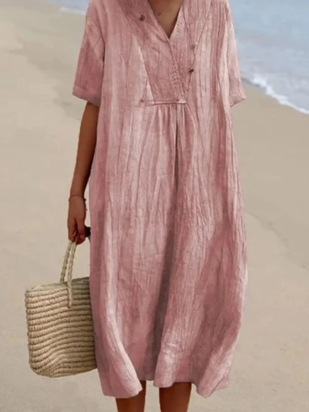 Short Sleeve Midi Dress