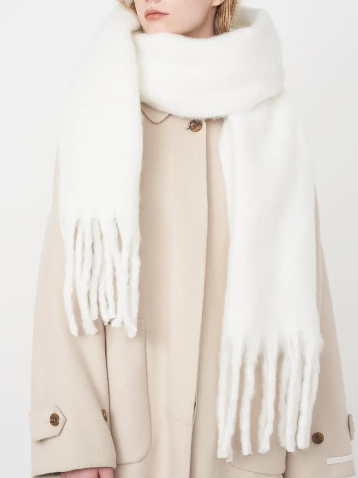 Minimal Fringe Blanket Scarf