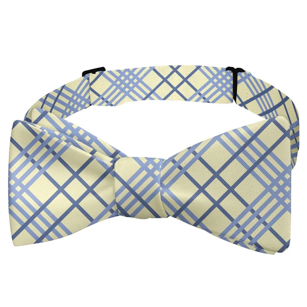 Refined Plaid Motif Bow Tie