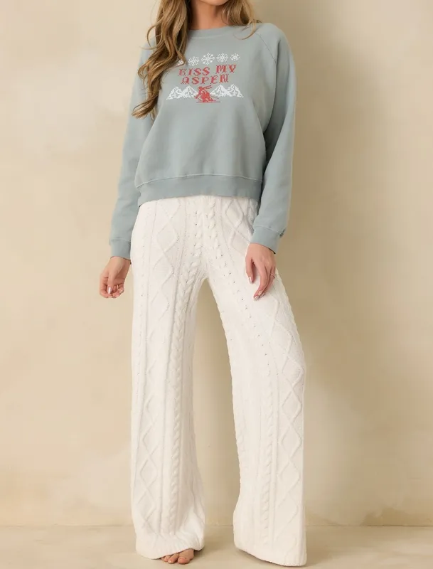Slate Blue Ski Graphic Sweatshirt