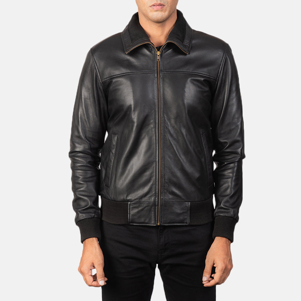 Men's Modern Bomber Leather Jacket