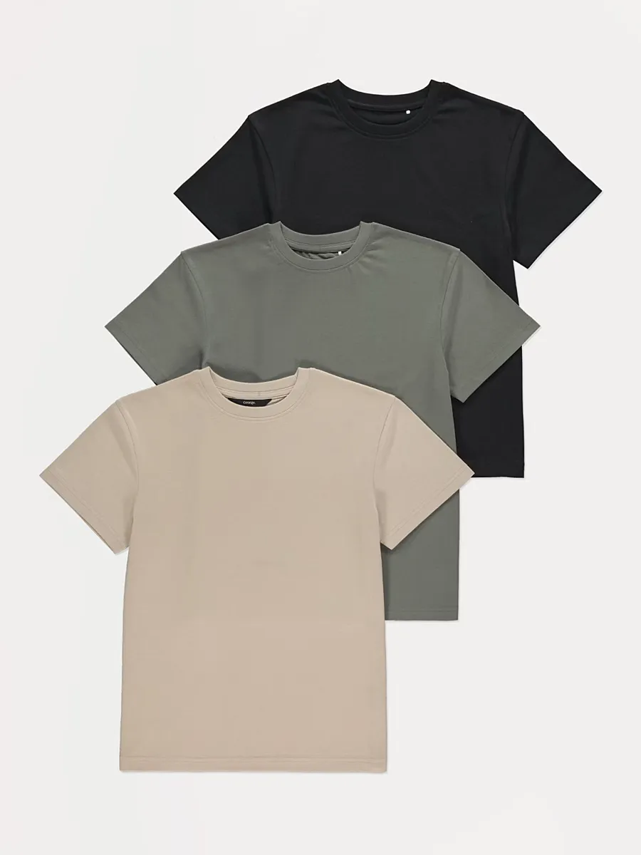 Crew Neck T-Shirts 3 Pack