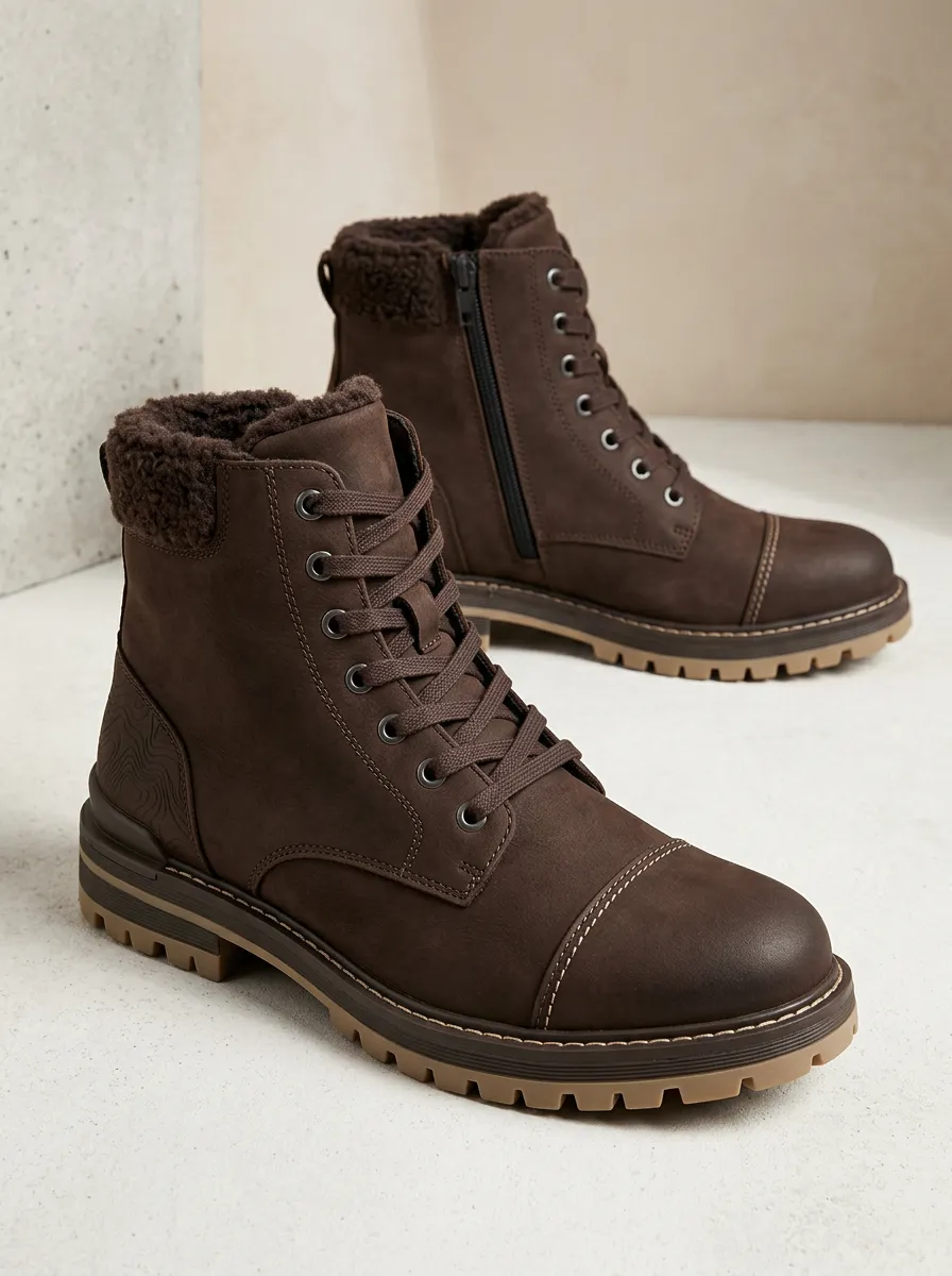 Heritage Faux Fur Lined Fur Lined Modern Look Unisex Warm Boots