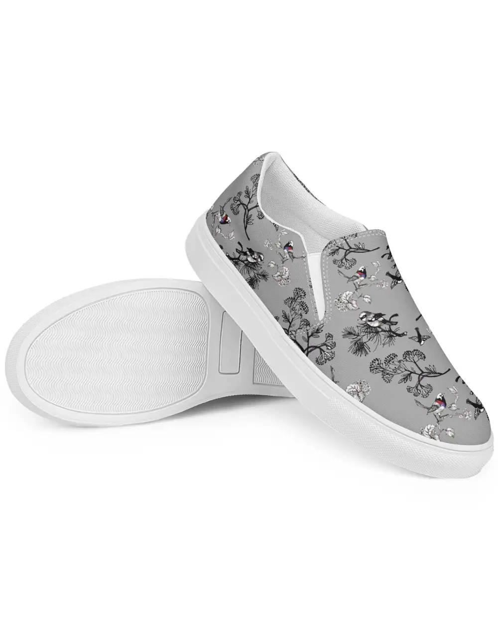 Songbird Print Slip On Shoes