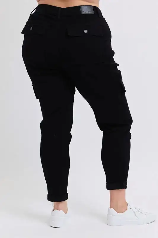 High Waist Cargo Cuffed Plus Joggers Jogger Pants