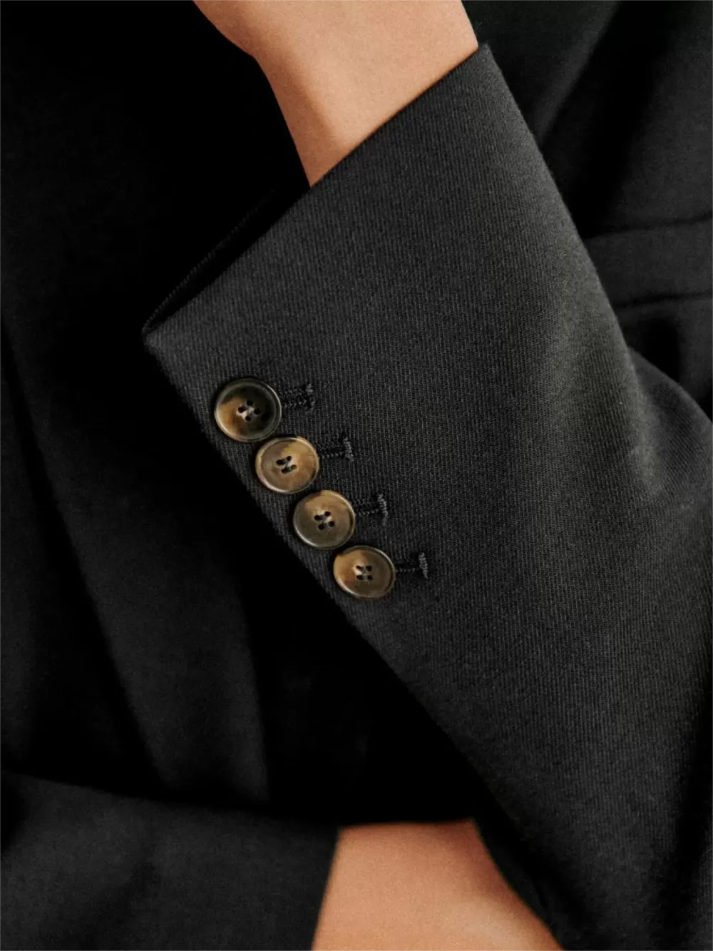 Black Double Breasted Suit Jacket