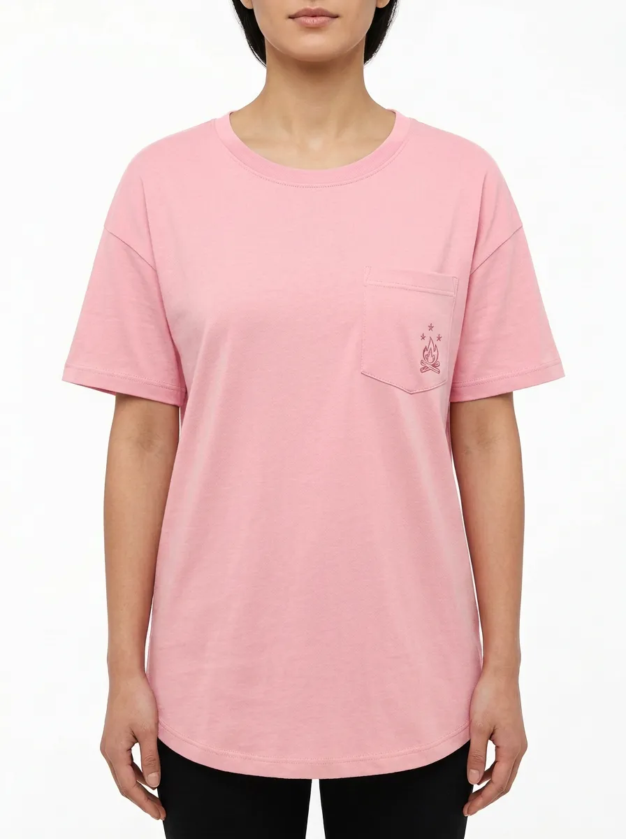 Women's Campfire Graphic Pocket Crewneck T-Shirt