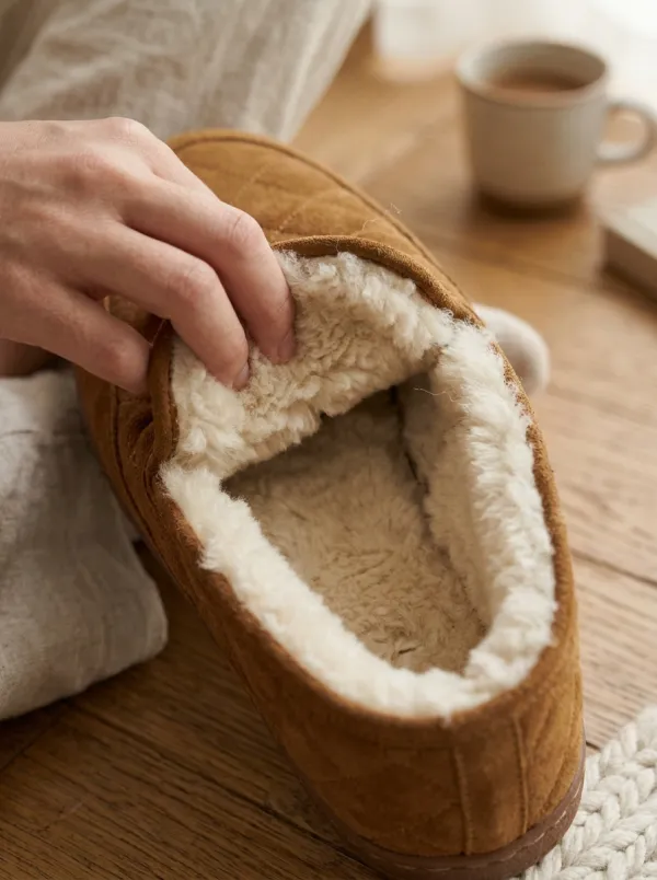 Relaxed Suede Look Quilted Daily Wear Unisex Warm Wool Shoes