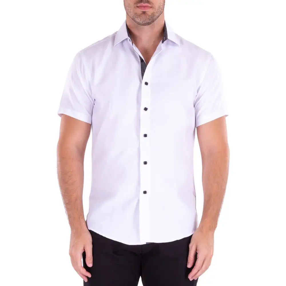 Layered Short Sleeve Dress Shirt