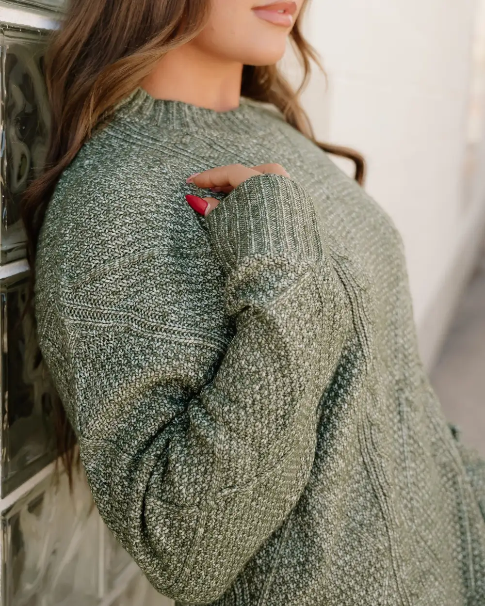 Knit Cable Casual Dress