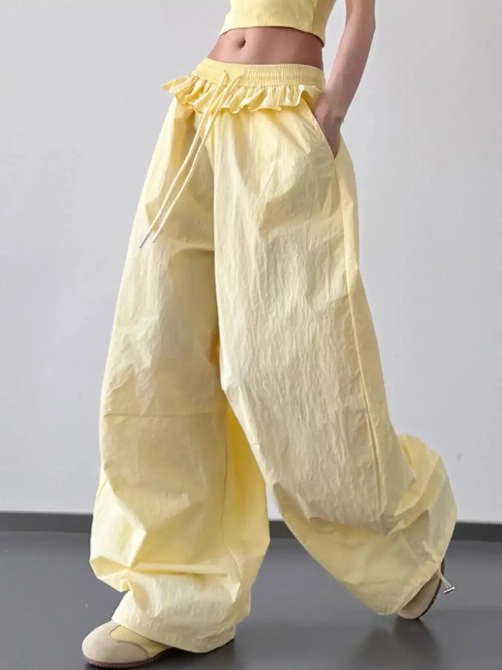 Drawstring Casual Trousers