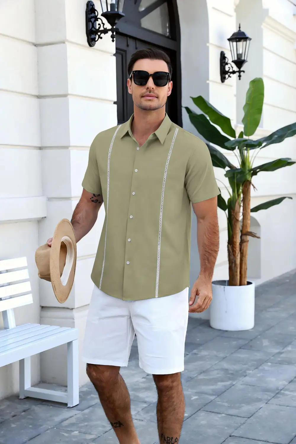 Summer Casual Cuban Guayabera Shirt
