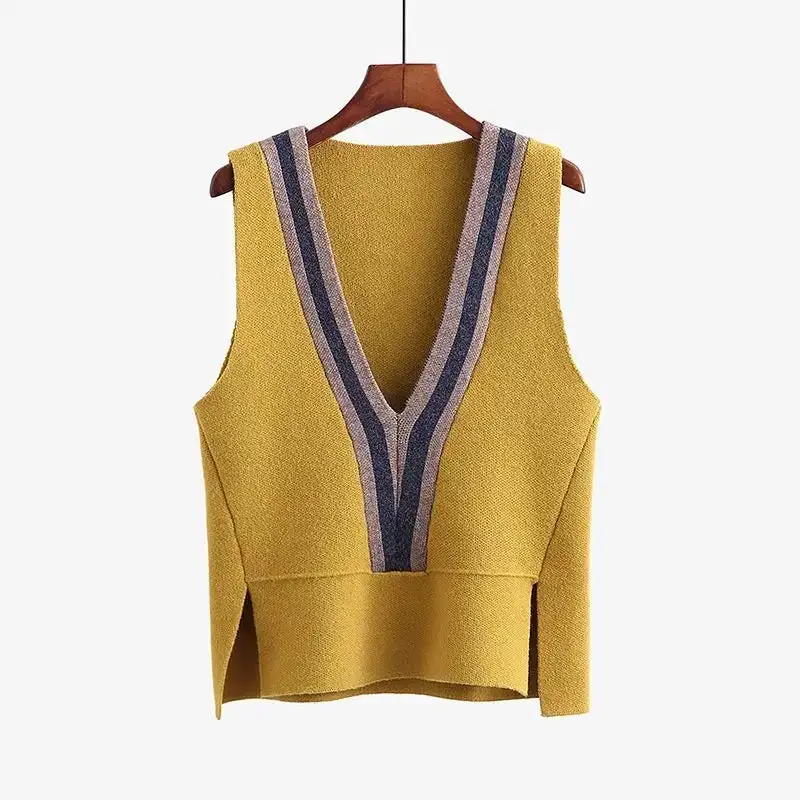 Chic Mustard Knit Vest